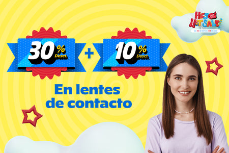 Hasta 30% + 10% en Lentes de contacto