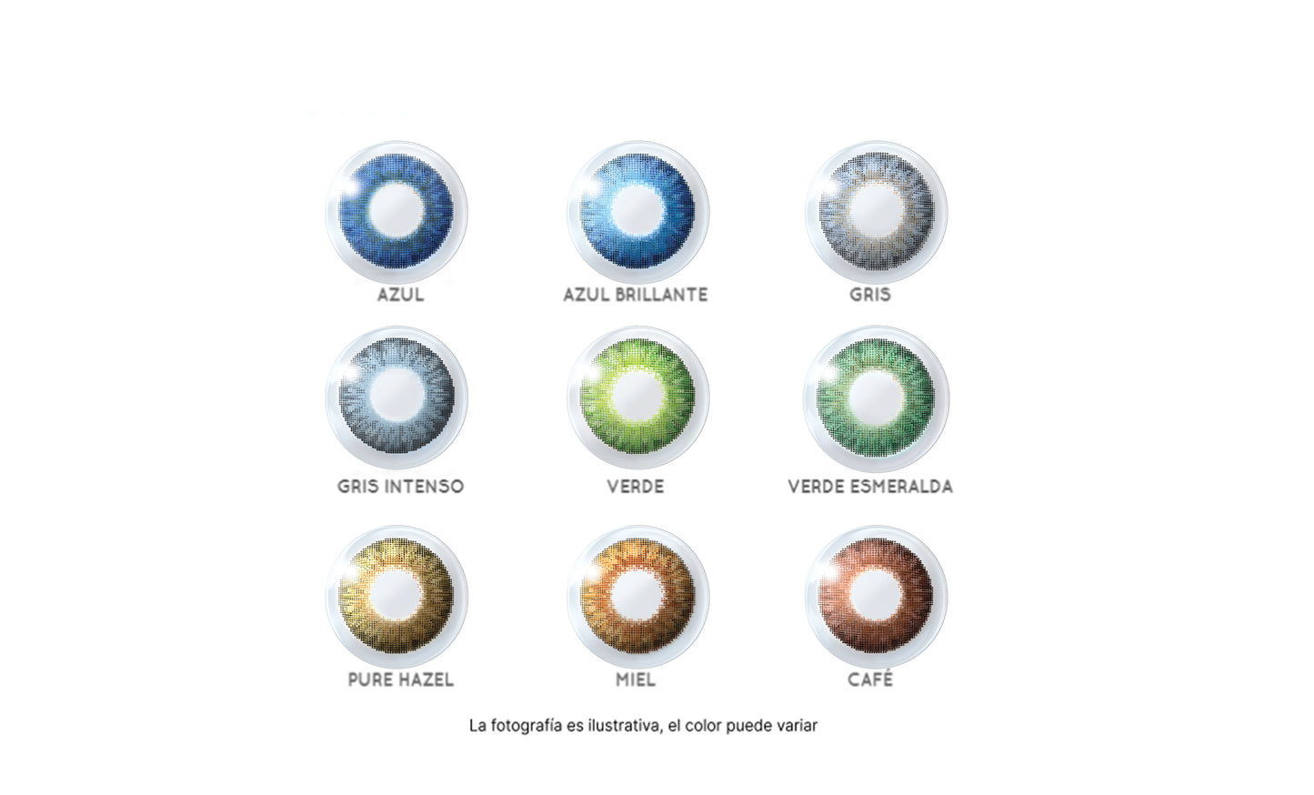Lentes de Contacto Air Optix Colors cosmético para Miopía o Hipermetropía