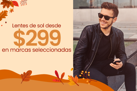 Lentes solares desde $299