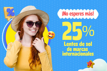 25% en armazones de marcas internacionales