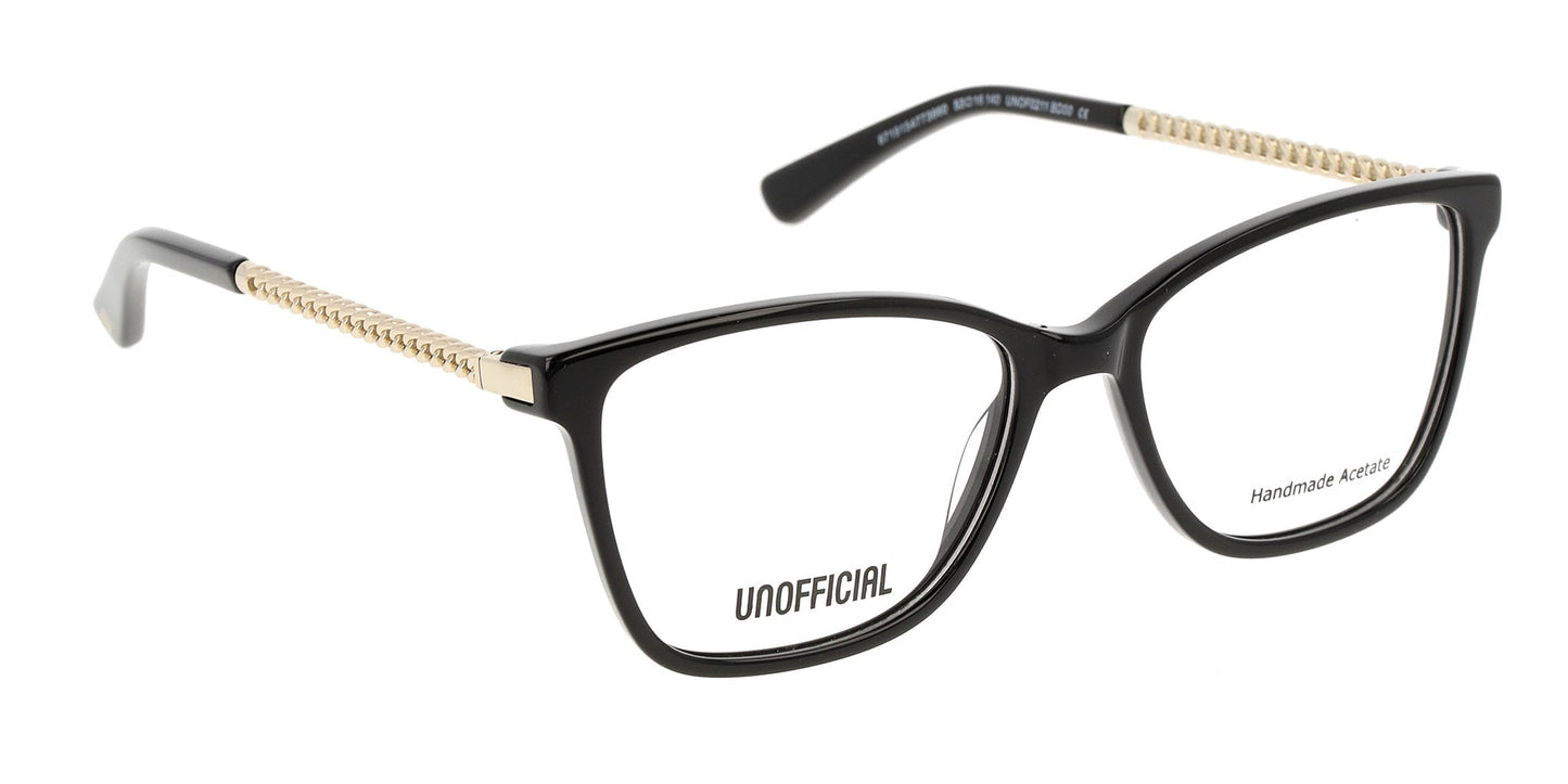 Lente Oftálmico Unofficial UNOF0211 Negro-Más Visión México