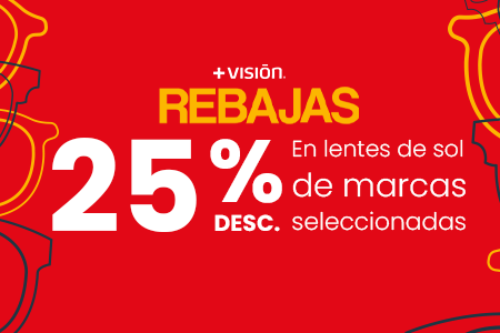 25% en armazones de marcas internacionales
