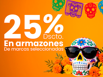25% en armazones de marcas internacionales