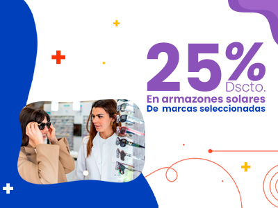 25% en armazones de marcas internacionales
