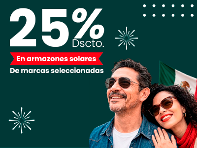 25% en armazones de marcas internacionales