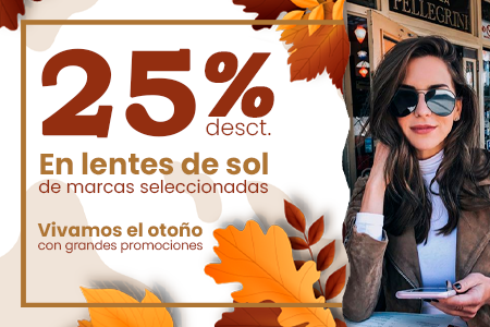 25% en armazones de marcas internacionales