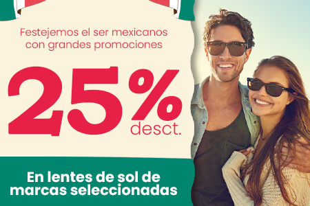 25% en armazones de marcas internacionales