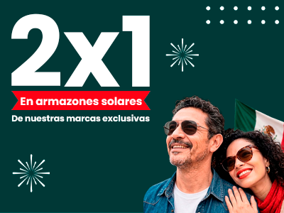 2x1 en armazones de Marcas Exclusivas