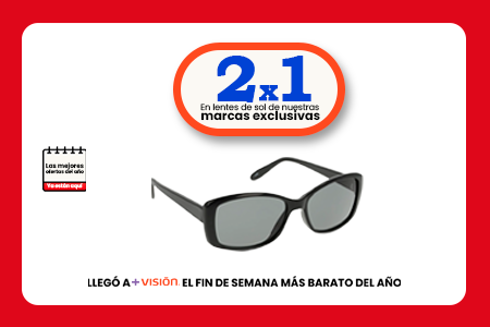 2x1 en armazones de Marcas Exclusivas