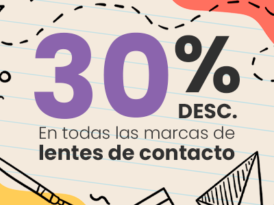 30% en Lentes de contacto