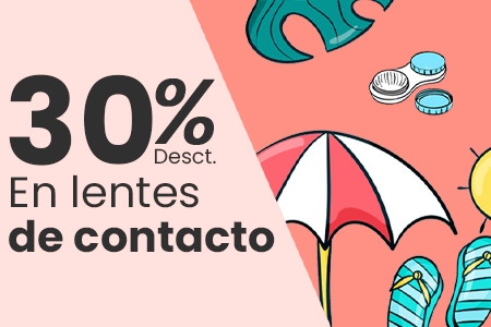 Hasta 30% en Lentes de contacto
