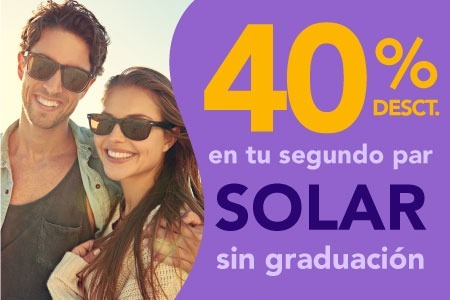 40% EN SEGUNDO PAR SOLAR SIN GRADUACIÓN