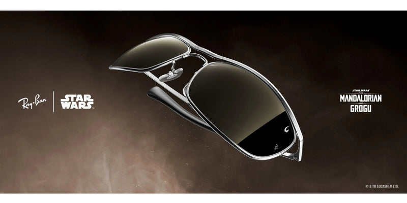 Lentes de Sol Ray Ban Star Wars™- The Mandalorian Olympian Deluxe Gris