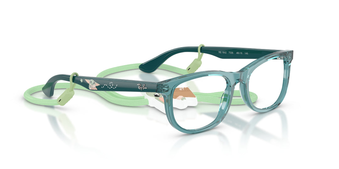 Lente Oftálmico Ray Ban Kids Star Wars™ - Grogu Mini New Wayfarer Azul
