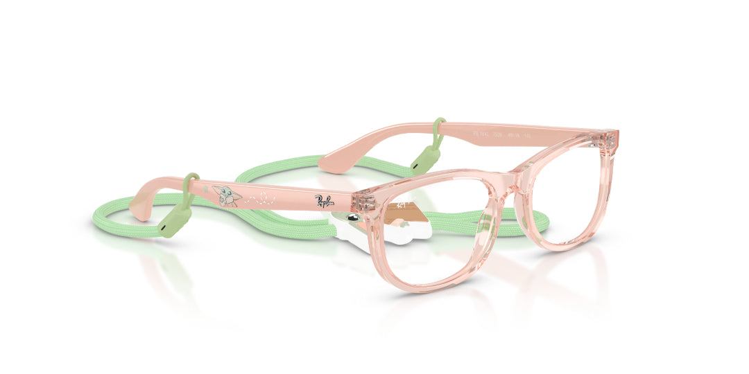 Lente Oftálmico Ray Ban Kids Star Wars™ - Grogu Mini New Wayfarer Rosa