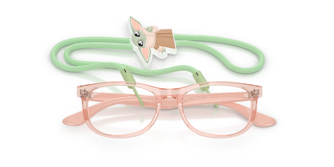 Lente Oftálmico Ray Ban Kids Star Wars™ - Grogu Mini New Wayfarer Rosa