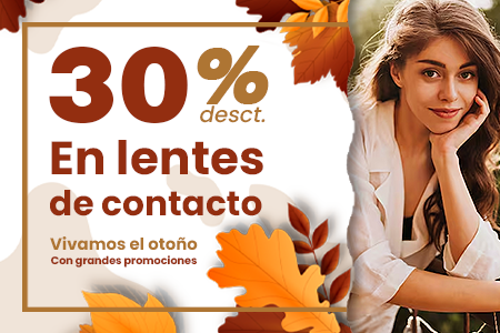 Hasta 30% en Lentes de contacto