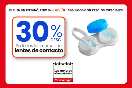 Hasta 30% en Lentes de contacto