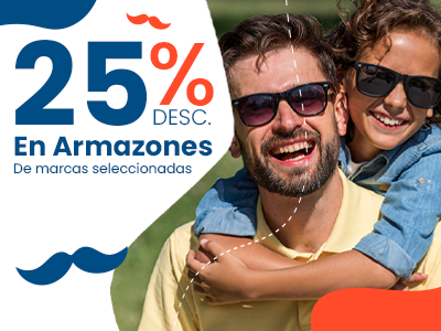 25% en armazones de marcas internacionales