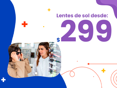 Lentes solares desde $299
