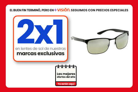 2x1 en armazones de Marcas Exclusivas