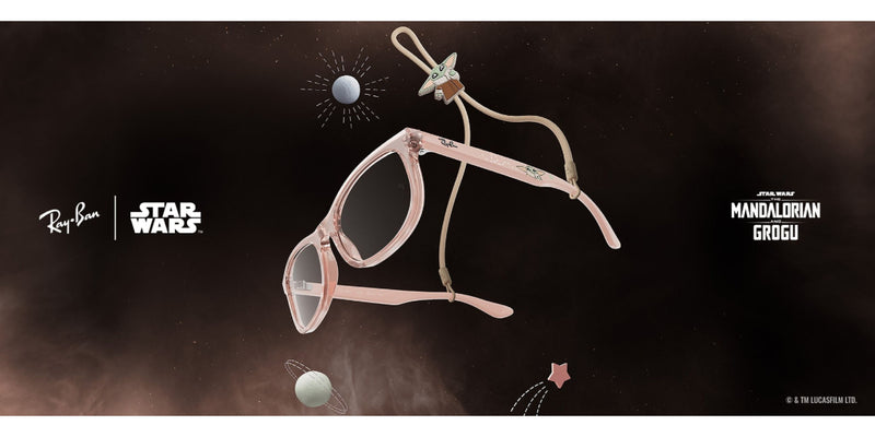 Lente Oftálmico Ray Ban Kids Star Wars™ - Grogu Mini New Wayfarer Rosa