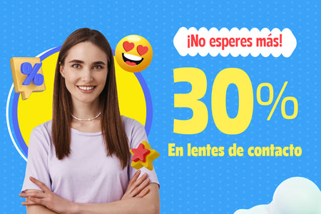 Hasta 30% en Lentes de Contacto