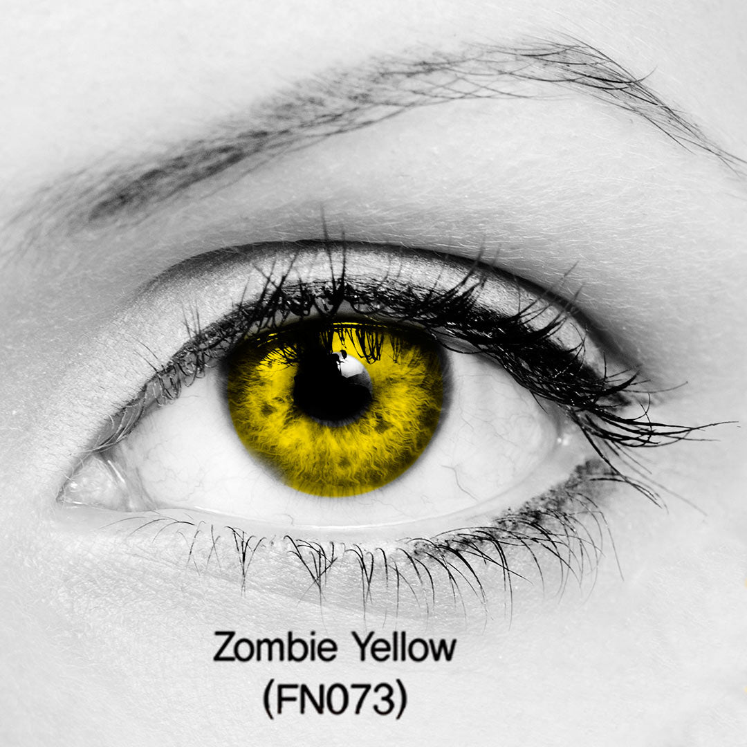 Lente de contacto para Halloween Zombie Amarillo ClearColor-Más Visión México